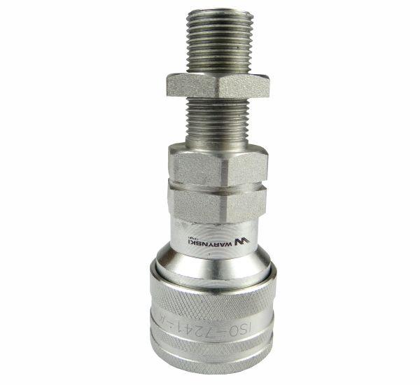 Szybkozłącze hydrauliczne gniazdo long M18x1.5 gwint zewnętrzny EURO (9100818GL) (ISO 7241-A) Waryński