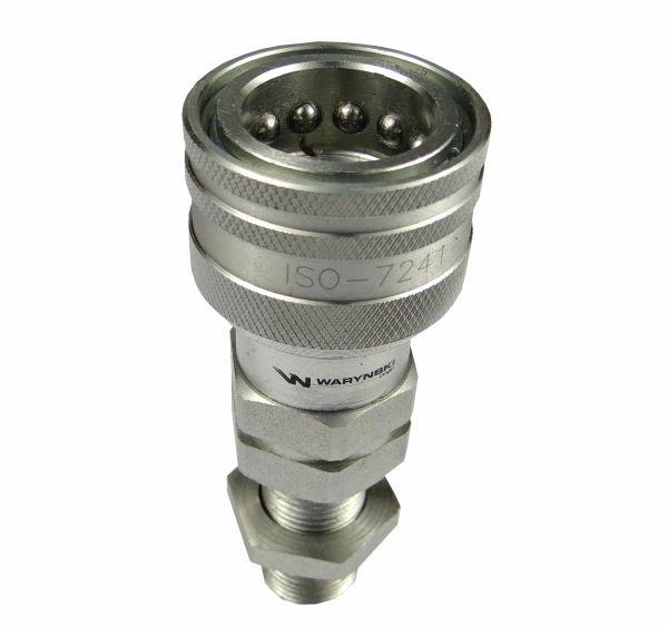 Szybkozłącze hydrauliczne gniazdo long M18x1.5 gwint zewnętrzny EURO (9100818GL) (ISO 7241-A) Waryński