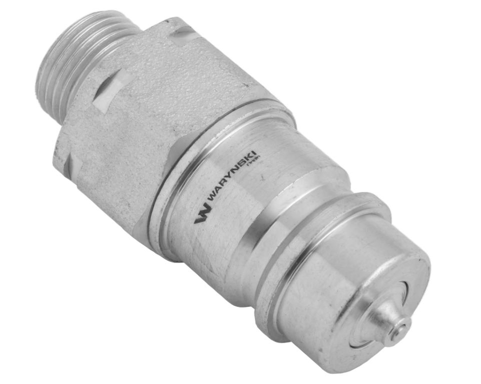 Szybkozłącze hydrauliczne wtyczka M18x1.5 gwint zewnętrzny EURO (9100818W) (ISO 7241-A) Waryński  (opakowanie 10szt)