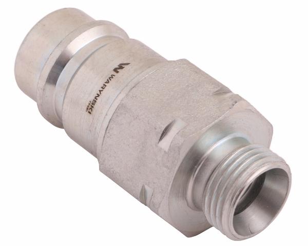 Szybkozłącze hydrauliczne wtyczka z eliminatorem ciśnienia M18x1.5 gwint zew. EURO (9100818W) (ISO 7241-A) Waryński