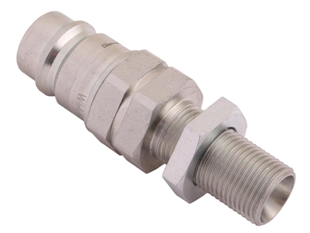 Szybkozłącze hydrauliczne wtyczka long z eliminatorem ciśnienia M18x1.5 gwint zew. EURO (9100818W) (ISO 7241-A) Waryński (opakowanie 10szt)