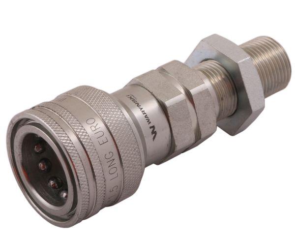 Szybkozłącze hydrauliczne gniazdo long M20x1.5 gwint zewnętrzny EURO (ISO 7241-A) Waryński