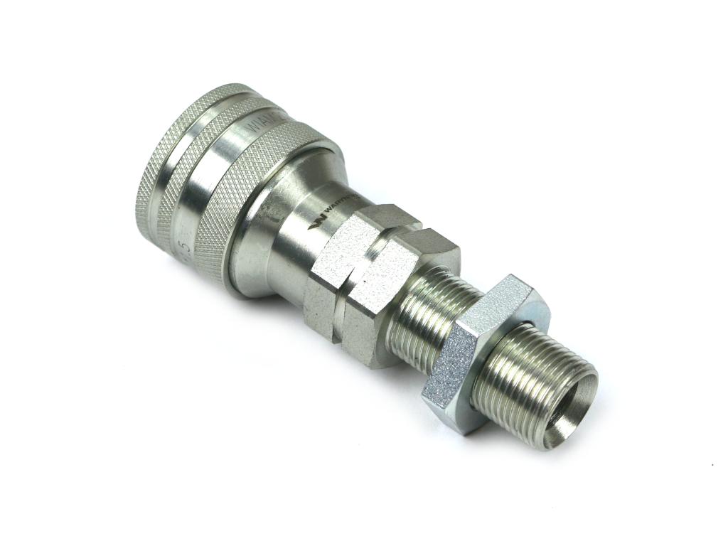 Szybkozłącze hydrauliczne gniazdo z eliminatorem ciśnienia long M20x1.5 gwint zewnętrzny EURO (ISO 7241-A) Waryński