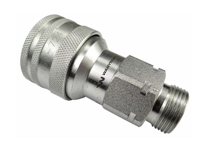 Szybkozłącze hydrauliczne gniazdo M22x1.5 gwint zewnętrzny EURO (9100822G) (ISO 7241-A) Waryński  (opakowanie 10szt)