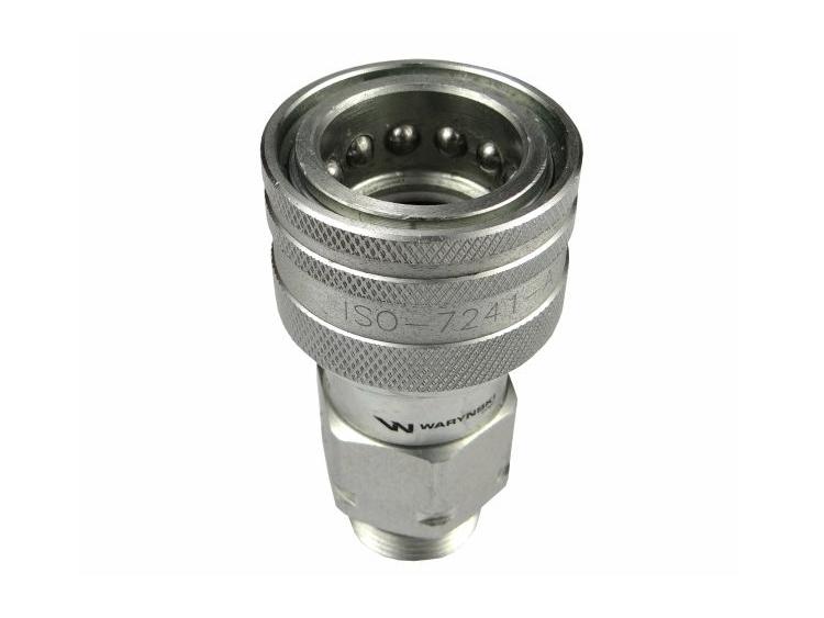Szybkozłącze hydrauliczne gniazdo M22x1.5 gwint zewnętrzny EURO (9100822G) (ISO 7241-A) Waryński  (opakowanie 10szt)
