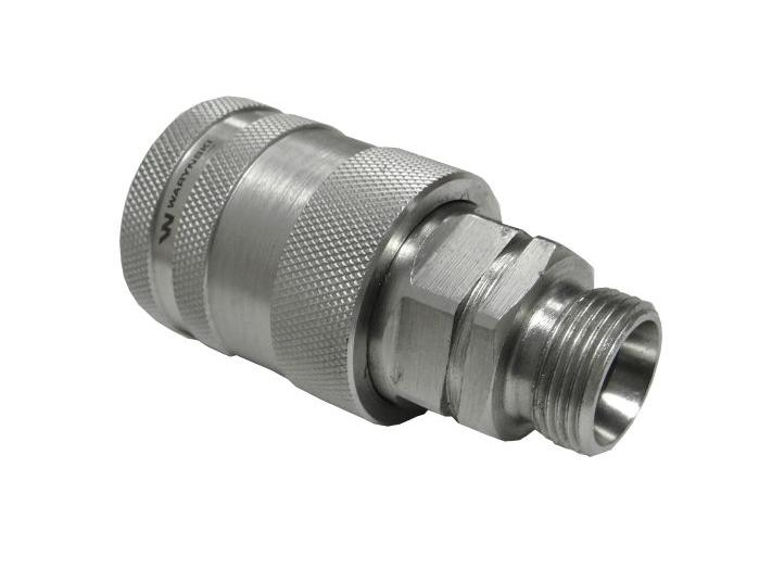 Szybkozłącze hydrauliczne gniazdo M22x1.5 gwint zewnętrzny EURO PUSH-PULL (9100822G) (ISO 7241-A) Waryński  (opakowanie 10szt)