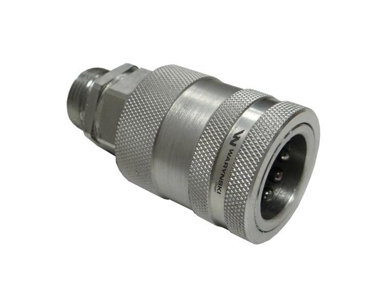 Szybkozłącze hydrauliczne gniazdo M22x1.5 gwint zewnętrzny EURO PUSH-PULL (9100822G) (ISO 7241-A) Waryński  (opakowanie 10szt)