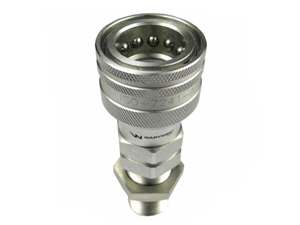 Szybkozłącze hydrauliczne gniazdo long M22x1.5 gwint zewnętrzny EURO (9100822GL) (ISO 7241-A) Waryński (opakowanie 10szt)