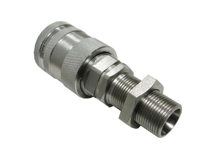 Szybkozłącze hydrauliczne gniazdo long M22x1.5 gwint zewnętrzny EURO PUSH-PULL (9100822GL) (ISO 7241-A) Waryński  (opakowanie 10szt)