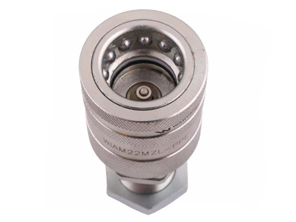 Szybkozłącze hydrauliczne gniazdo long z eliminatorem ciśnienia M22x1.5 gwint zew. EURO PUSH-PULL (9100822GL) (ISO 7241-A) Waryński (opakowanie 10szt)