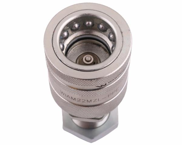 Szybkozłącze hydrauliczne gniazdo long z eliminatorem ciśnienia M22x1.5 gwint zew. EURO PUSH-PULL (9100822GL) (ISO 7241-A) Waryński