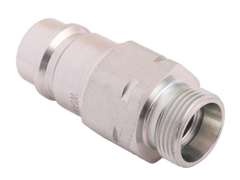 Szybkozłącze hydrauliczne wtyczka z eliminatorem ciśnienia M22x1.5 gwint zew. EURO (9100822W) (ISO 7241-A) Waryński (opakowanie 10szt)