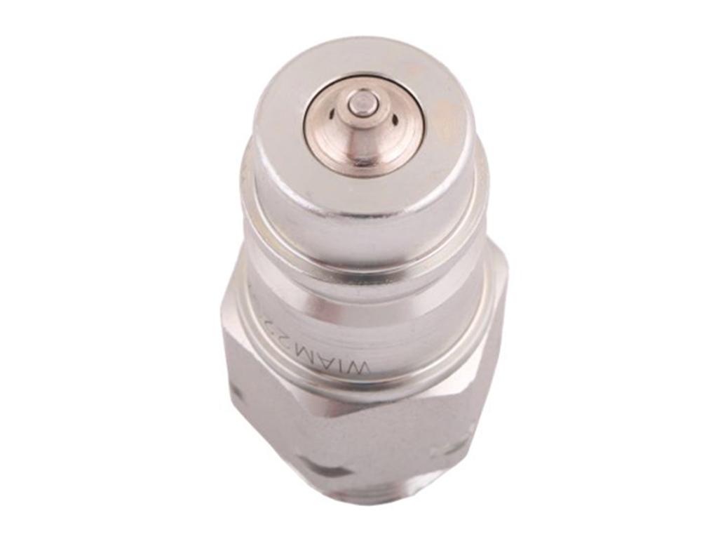 Szybkozłącze hydrauliczne wtyczka z eliminatorem ciśnienia M22x1.5 gwint zew. EURO (9100822W) (ISO 7241-A) Waryński (opakowanie 10szt)
