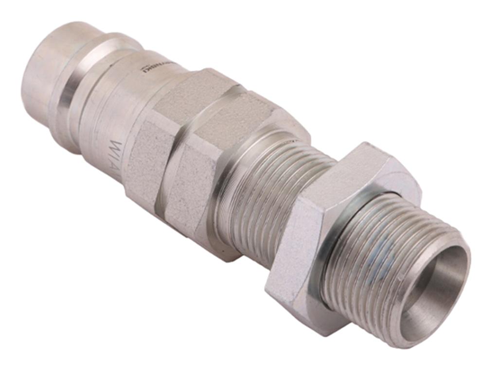 Szybkozłącze hydrauliczne wtyczka long z eliminatorem ciśnienia M22x1.5 gwint zew. EURO (9100822W) (ISO 7241-A) Waryński (opakowanie 10szt)