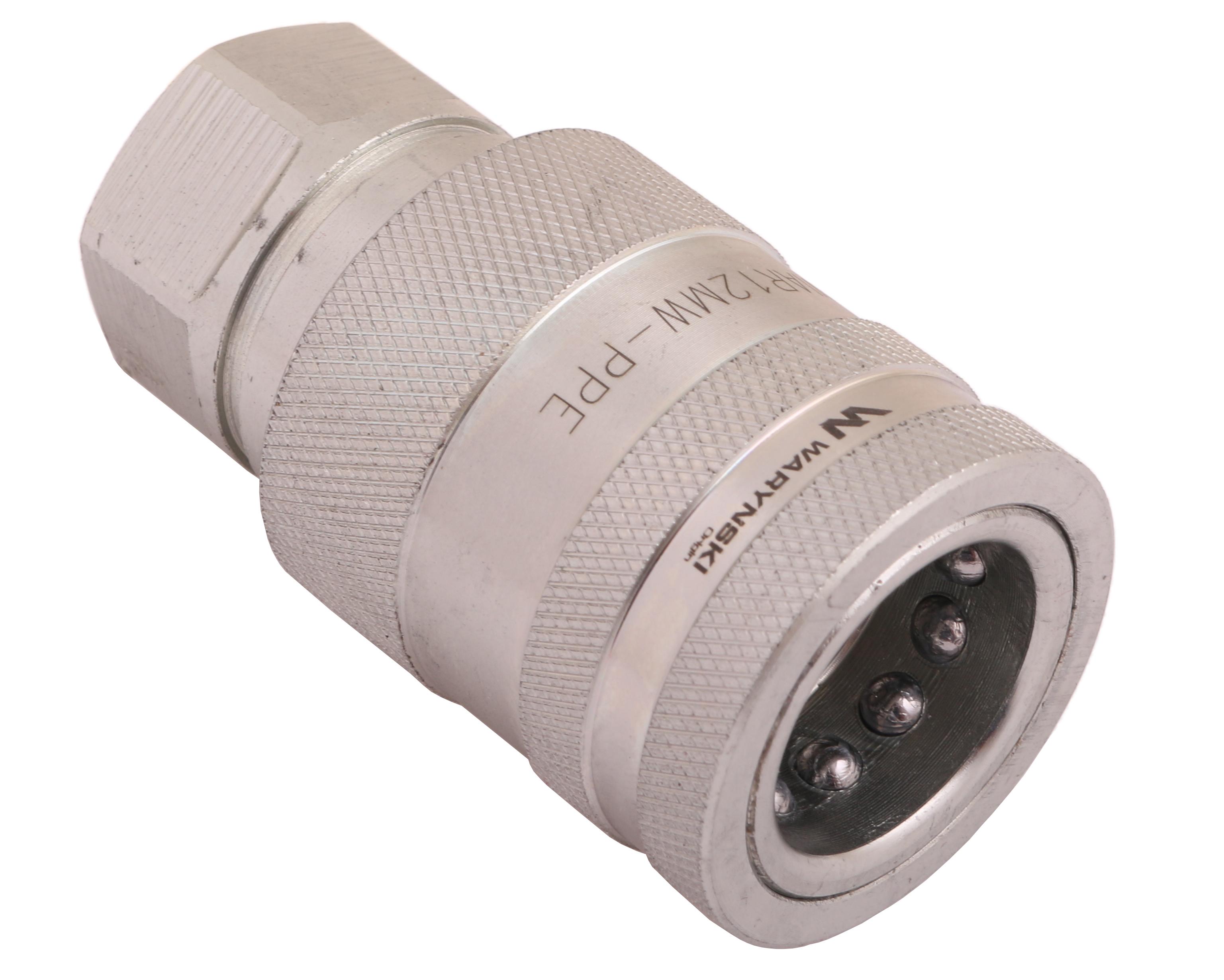 Szybkozłącze hydrauliczne gniazdo z eliminatorem ciśnienia G1/2"BSP gwint wew. EURO PUSH-PULL (ISO 7241-A) Waryński