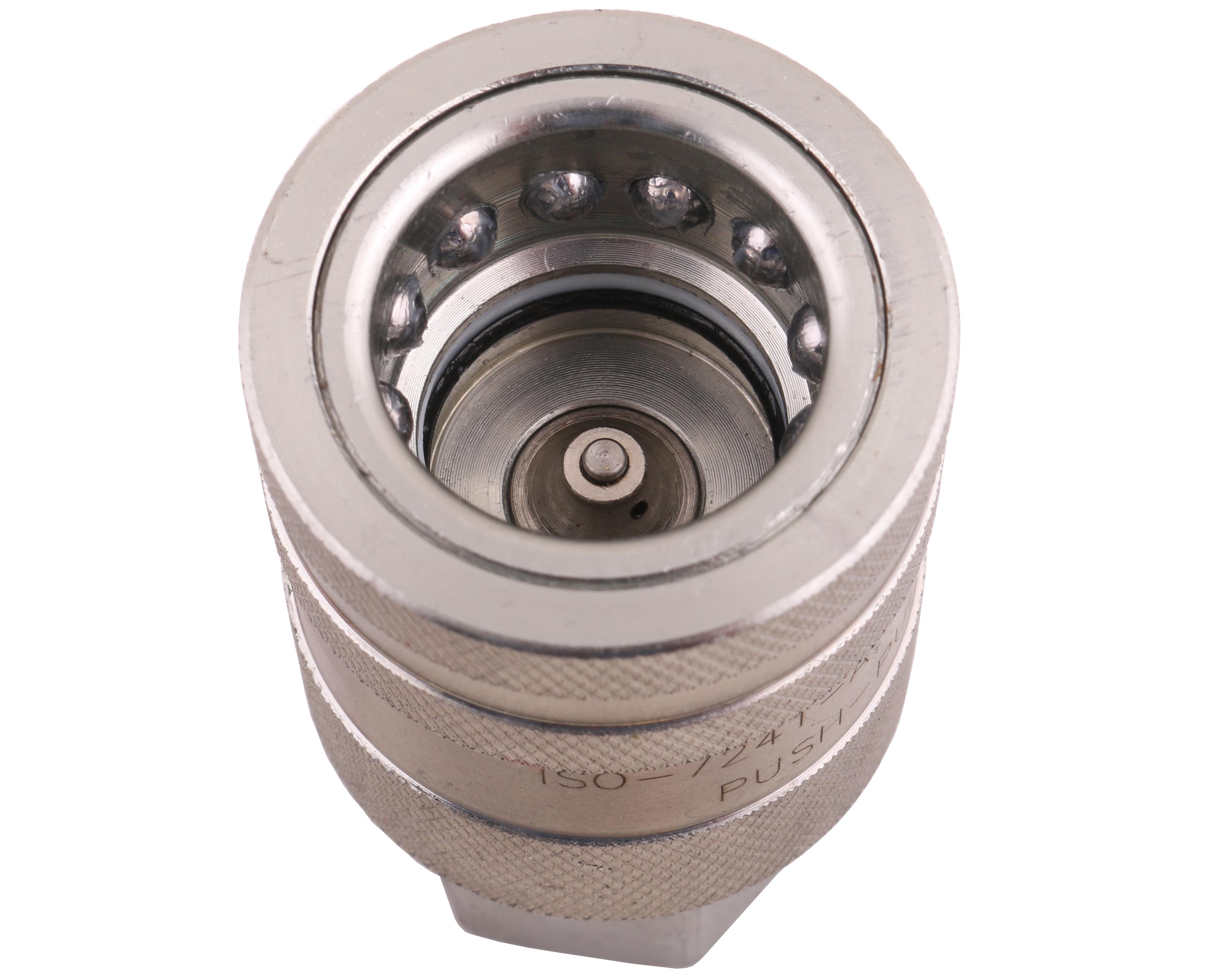 Szybkozłącze hydrauliczne gniazdo z eliminatorem ciśnienia G1/2"BSP gwint wew. EURO PUSH-PULL (ISO 7241-A) Waryński