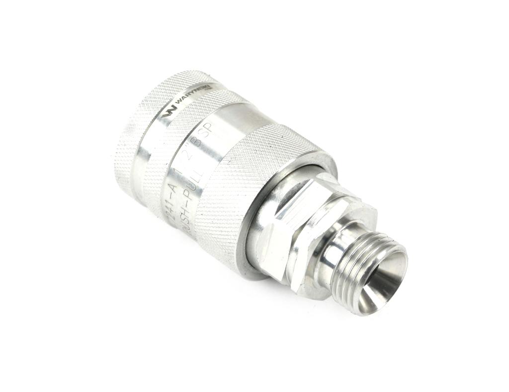 Szybkozłącze hydrauliczne gniazdo G1/2"BSP gwint zewnętrzny EURO PUSH-PULL  (ISO 7241-A) Waryński