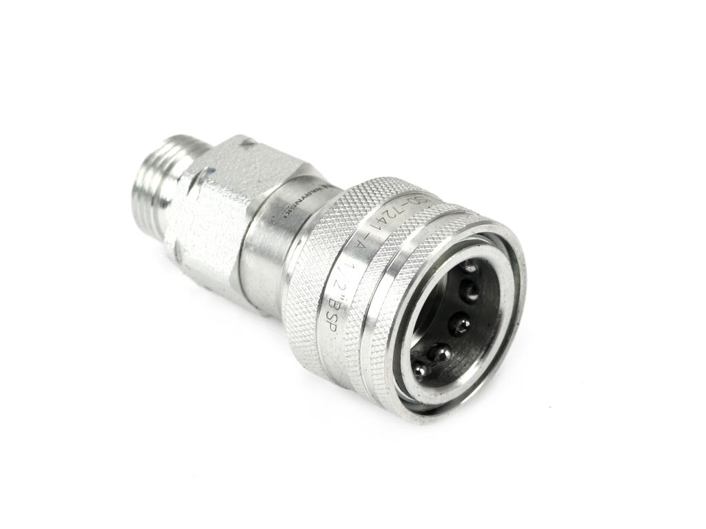 Szybkozłącze hydrauliczne gniazdo G1/2"BSP gwint zewnętrzny EURO ISO 7241-A Waryński
