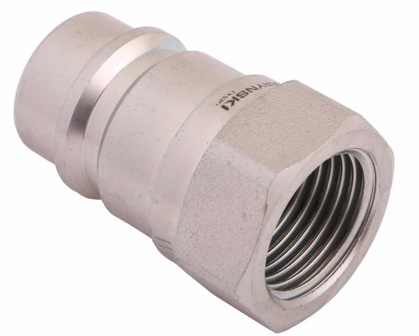 Szybkozłącze hydrauliczne wtyczka z eliminatorem ciśnienia G1/2"BSP gwint wew. ISO 7241-A Waryński