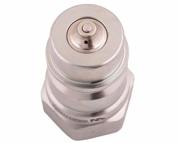 Szybkozłącze hydrauliczne wtyczka z eliminatorem ciśnienia G1/2"BSP gwint wew. ISO 7241-A Waryński