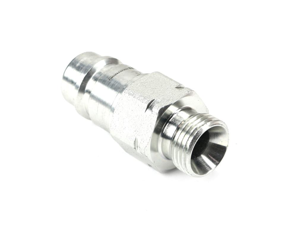 Szybkozłącze hydrauliczne wtyczka G1/2"BSP gwint zewnętrzny  EURO ISO 7241-A z eliminatorem ciśnienia Waryński