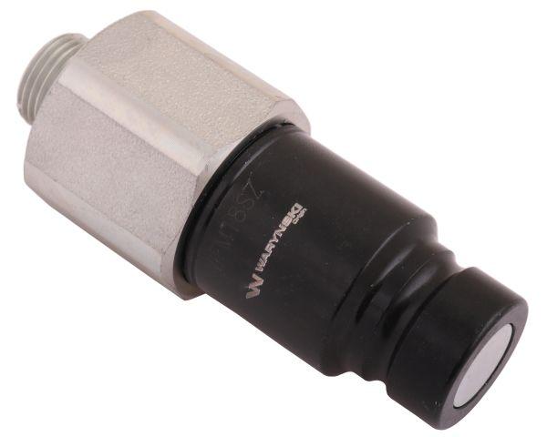 Szybkozłącze hydrauliczne suchoodcinające wtyczka M18x1.5 12L gwint zewnętrzny ISO16028 Waryński