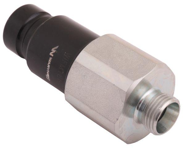 Szybkozłącze hydrauliczne suchoodcinające wtyczka M18x1.5 12L gwint zewnętrzny ISO16028 Waryński