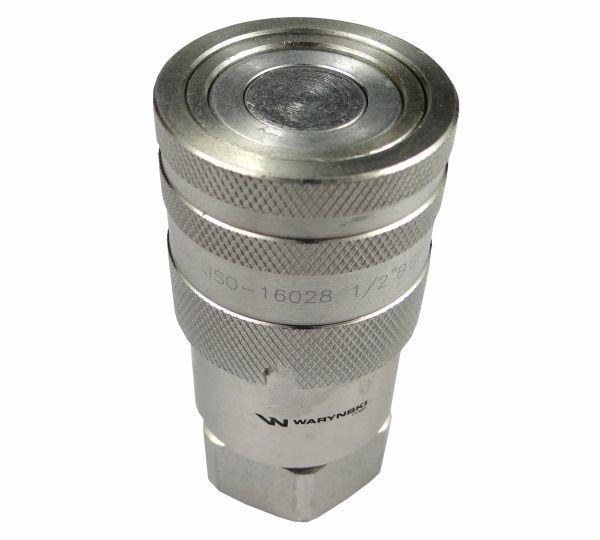 Szybkozłącze hydrauliczne suchoodcinające gniazdo G1/2"BSP gwint wewnętrzny ISO16028 Waryński