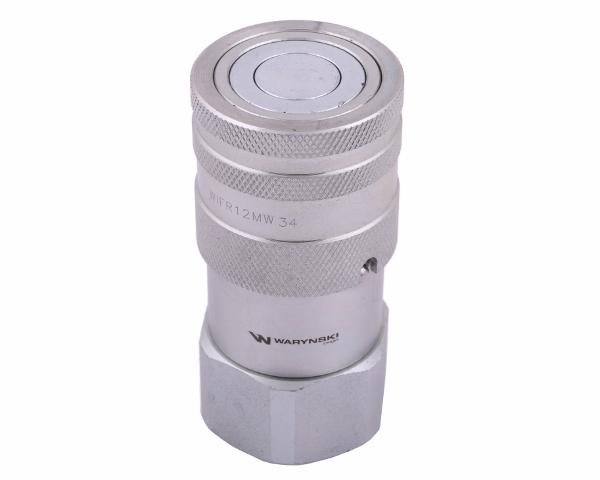 Szybkozłącze hydrauliczne suchoodcinające (rozmiar 1/2) gniazdo G3/4"BSP gwint wewnętrzny ISO16028 Waryński