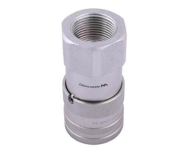 Szybkozłącze hydrauliczne suchoodcinające (rozmiar 1/2) gniazdo G3/4"BSP gwint wewnętrzny ISO16028 Waryński