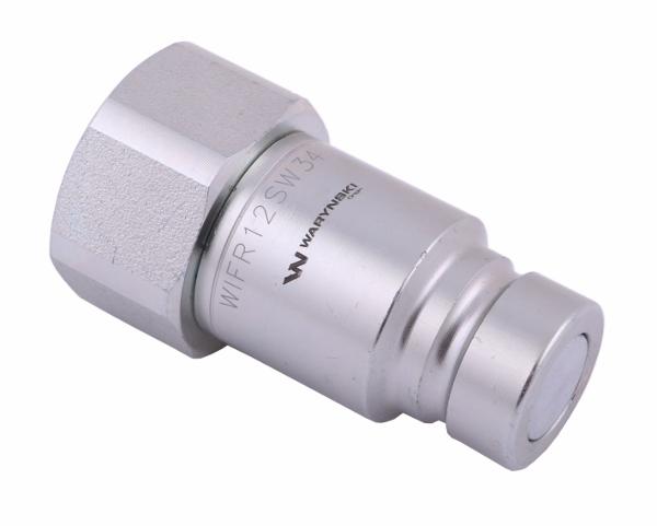 Szybkozłącze hydrauliczne suchoodcinające (rozmiar 1/2) wtyczka G3/4"BSP gwint wewnętrzny ISO16028 Waryński