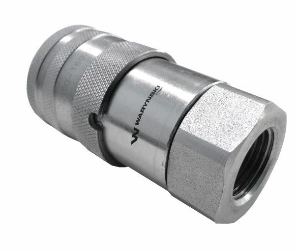 Szybkozłącze hydrauliczne suchoodcinające gniazdo G1/4"BSP gwint wewnętrzny ISO16028 Waryński
