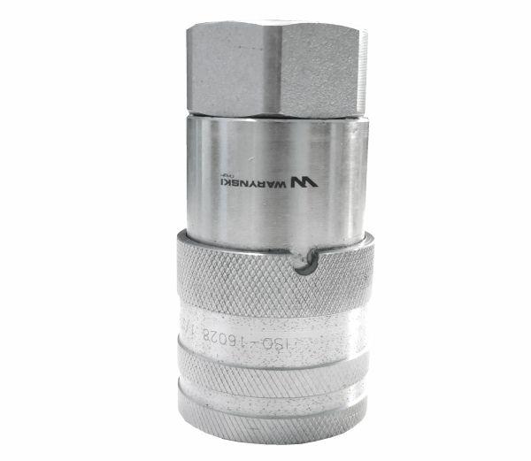 Szybkozłącze hydrauliczne suchoodcinające gniazdo G1/4"BSP gwint wewnętrzny ISO16028 Waryński