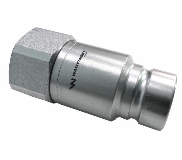 Szybkozłącze hydrauliczne suchoodcinające wtyczka G1"BSP gwint wewnętrzny ISO16028 Waryński 