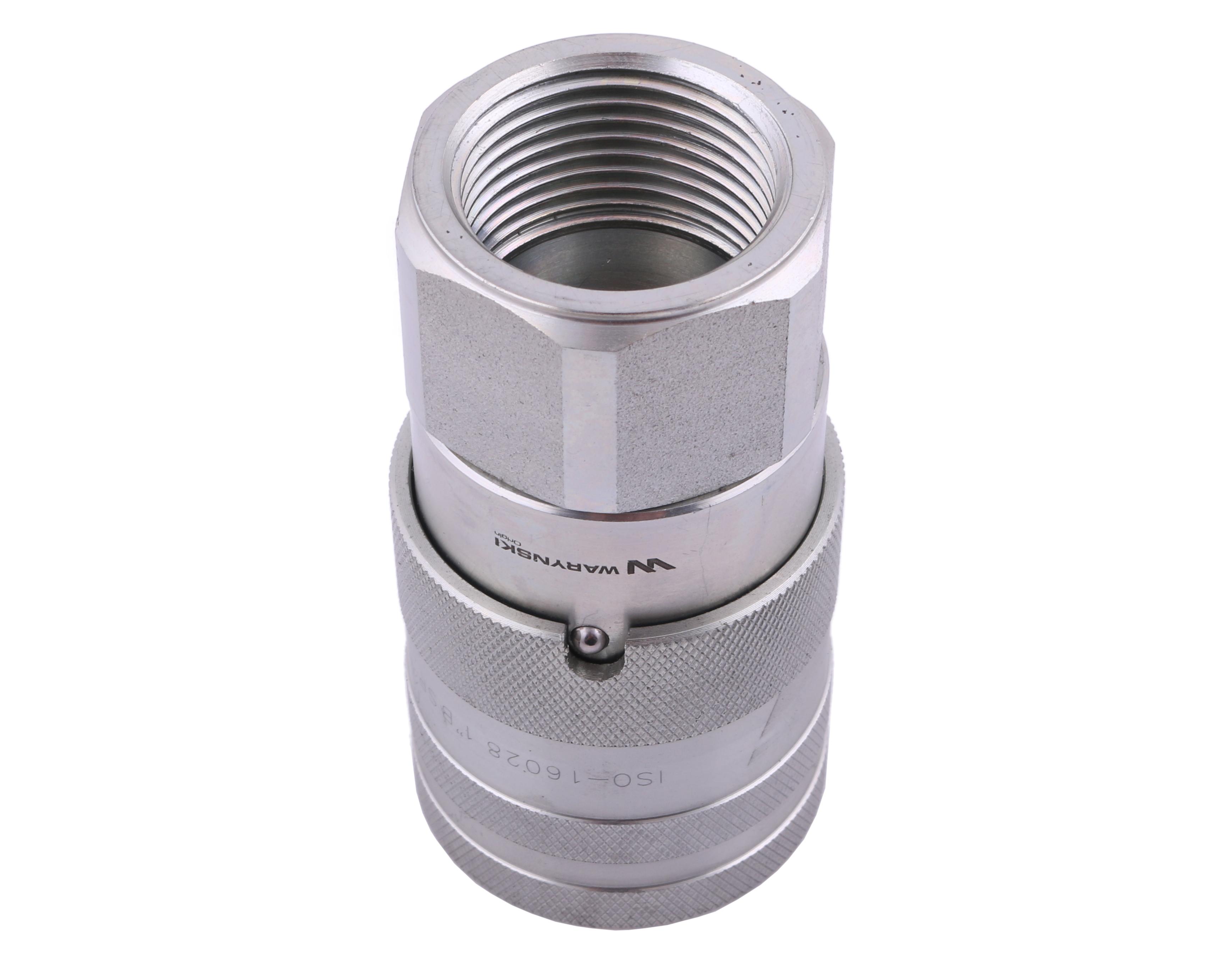 Szybkozłącze hydrauliczne suchoodcinające (rozmiar 3/4) gniazdo G1"BSP gwint wewnętrzny ISO16028 Waryński