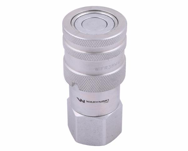 Szybkozłącze hydrauliczne suchoodcinające (rozmiar 3/8) gniazdo G1/2"BSP gwint wewnętrzny ISO16028 Waryński