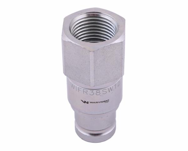 Szybkozłącze hydrauliczne suchoodcinające (rozmiar 3/8) wtyczka G1/2"BSP gwint wewnętrzny ISO16028 Waryński