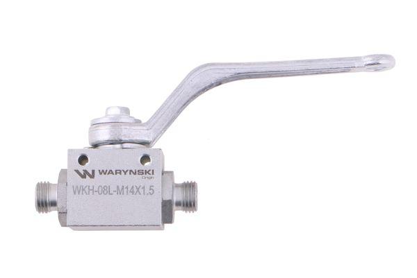 Zawór kulowy hydrauliczny 2-drogowy 2/2 M14x1.5 08L z otworami mocującymi 500 bar Waryński