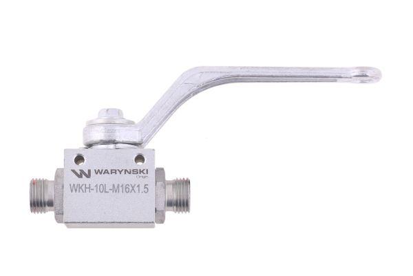 Zawór kulowy hydrauliczny 2-drogowy 2/2 M16x1.5 10L z otworami mocującymi 500 bar Waryński