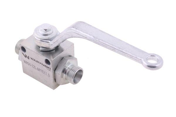 Zawór kulowy hydrauliczny 2-drogowy 2/2 M18x1.5 12L z otworami mocującymi 500 bar Waryński