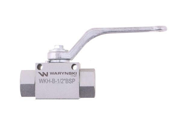 Zawór kulowy hydrauliczny 2-drogowy 2/2 - 1/2"BSP z otworami mocującymi 500 bar Waryński