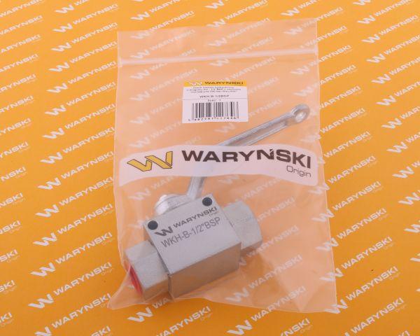 Zawór kulowy hydrauliczny 2-drogowy 2/2 - 1/2"BSP z otworami mocującymi 500 bar Waryński