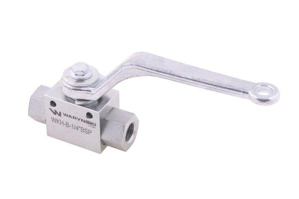 Zawór kulowy hydrauliczny 2-drogowy 2/2 - 1/4"BSP z otworami mocującymi 500 bar Waryński