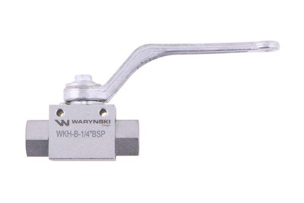 Zawór kulowy hydrauliczny 2-drogowy 2/2 - 1/4"BSP z otworami mocującymi 500 bar Waryński