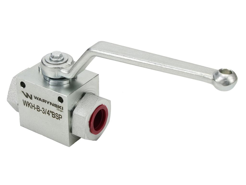 Zawór kulowy hydrauliczny 2-drogowy 2/2 - 3/4"BSP z otworami mocującymi 315 bar Waryński