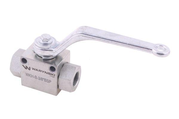 Zawór kulowy hydrauliczny 2-drogowy 2/2 - 3/8"BSP z otworami mocującymi 500 bar Waryński