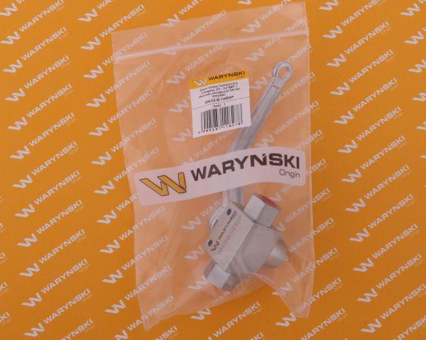 Zawór kulowy hydrauliczny 3-drogowy 3/2 - 1/4"BSP z otworami mocującymi 500 bar Waryński