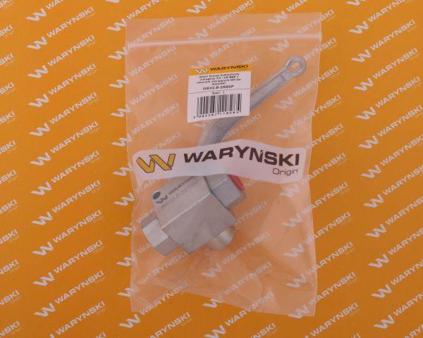 Zawór kulowy hydrauliczny 3-drogowy 3/2 - 3/8"BSP z otworami mocującymi 500 bar Waryński
