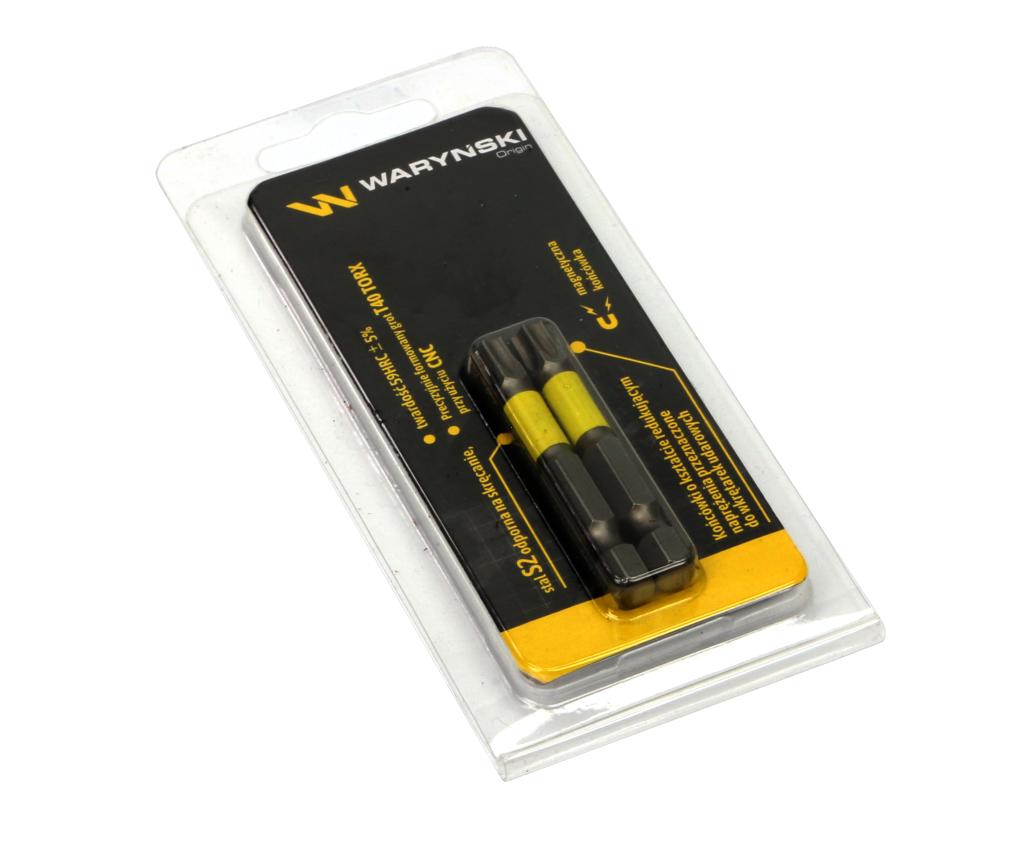 Końcówki wkretakowe udarowe bity T40 50mm 2 szt w op Waryński
