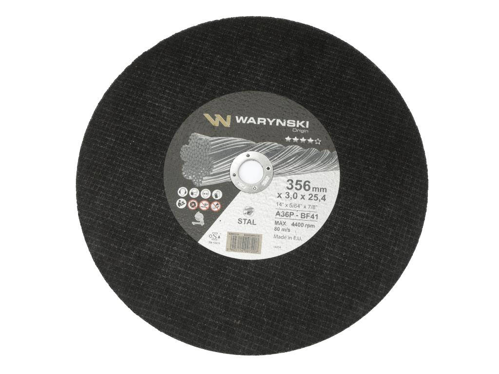 Tarcza do cięcia metalu 355 x 3 x 25,4 mm  (sprzedawana po 10 szt.) Waryński